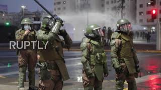Protesters in Santiago demand release of political prisoners, oppose Dominga port-mining project