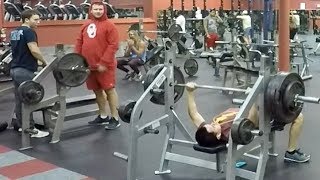 Guy LOSES HIS MIND at DEADSTOP bench - BEST reaction yet - 395lb bench - 151lb bodyweight - Big BASS