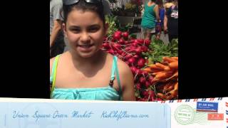 Kid Chef Eliana At Union Square Green Market, New York, NY