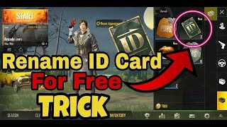 Rename Card  Pubg Mobile free | How to get a Rename Card In Pubg Moblie for free