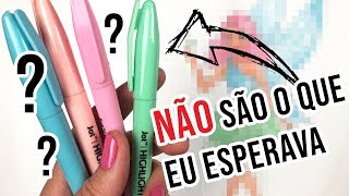 TESTANDO CANETAS EM TOM PASTEL BEM BARATINHAS