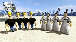 JOHNNY BRAVO ARMY VS SAMURAİ JACK ARMY GTA 5 MODU