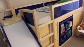 IKEA Hack - Kura Bed with slide and secret room