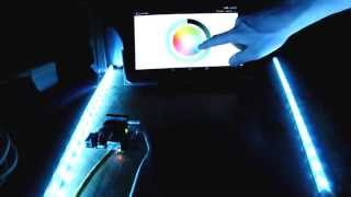 RGB LED controller with ethernet, webinterface and android support