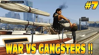 GTA 5 STORY: WAR vs GANGSTERS WHO STOLE MY BOAT!! #7 Grand Theft Auto 5 Funny Moments