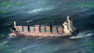 Adrift containership off Point Reyes coast