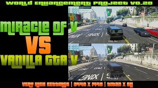 GTA V Miracle of V Enhancement | Benchmark 3440x1440 Very High Settings | Visual comparision + OSD