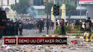 Aksi Unjuk Rasa UU Ciptaker Ricuh!