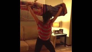 Teen crossfit girl lift carry overhead squat her 57kg sister