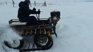 ГУСЕНИЧНЫЙ СНЕГОХОД ИЗ  МОТОБЛОКА   Ultratank. СВОИМИ РУКАМИ!Начало!