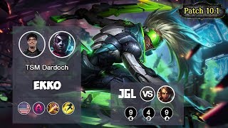 TSM Dardoch Ekko Jungle VS Nidalee | LOL | S10 NA Placements - Full Gameplay