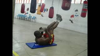 P boxe treinamento abdominais.