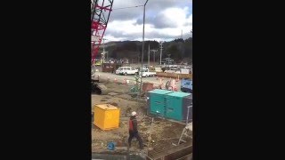 バイブロハンマー打設工事 鋼矢板17.5m 気仙沼 鹿折地区