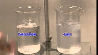 benzène solide et liquide