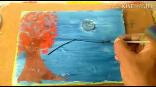 Acrylic Painting Tutorial For Beginners !!/ Art Painting /Learn Painting