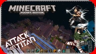Showcase Attack On Titan Map - Minecraft Pocket Edition Indonesia ( MCPE )