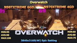 overwatch n98txtreme 6gd vs n97xtreme 4gd 4k epic setting