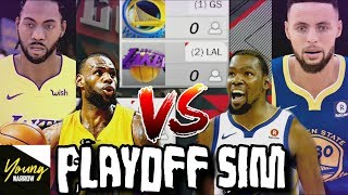 2019 LAKERS VS. 2019 WARRIORS 7 GAME SERIES PLAYOFF SIMULATION ON NBA 2K18!!!