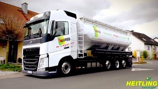Heitling Fahrzeugbau / Heitling 32 T Silo-Pellet-Aufbau / Praxisvideo bei Firma Gumpp