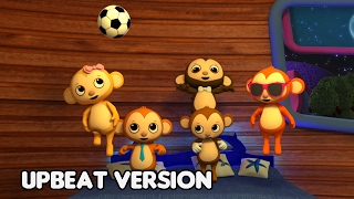 Five Little Monkeys Jumping On The Bed | Wampadoo Kids Songs | 3D Nursery Rhymes