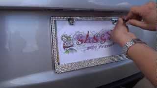 Install a Mega Swarovski License Plate Frame