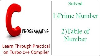 Find Prime Number and find table in C Language-Hindi