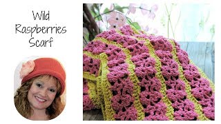 Wild Raspberries Scarf Free Crochet Pattern