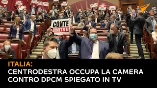 Italia: centrodestra occupa la Camera contro Dpcm spiegato in TV