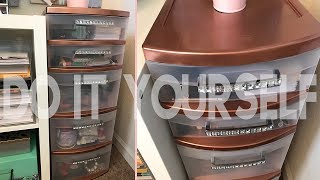 Sterlite 5 Drawer Makeover *DIY With Spray Paint*