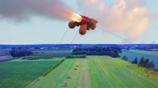 Teddy Bear Strapped to 3D Printed Rocket (800 ft/s!)