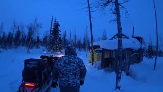 Покатушки на снегоходах 8.01.2019 на речку ВАЛЕК+нашли ИЗБУ Ч.1 Arctic Cat, BRP Ski-Doo