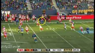 Shayne Gauthier #44 LB Winnipeg Blue Bombers 14Oct2017