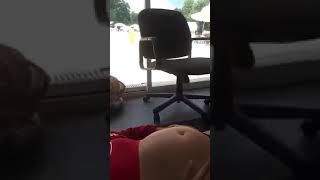 Lifeguard's swollen foodbaby belly