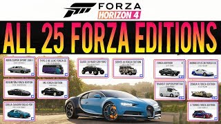Forza Horizon 4 - EVERY FORZA EDITION CAR IN THE GAME! - All 25 FE Cars!