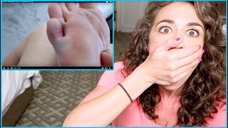 REACTING TO GROSS COMPILATION VIDEOS OF MYSELF!