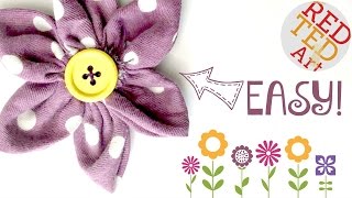 1# BEST Fabric Flower!!!!! (Basic Sewing) - great for weddings, brooches or accessories