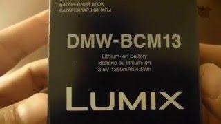 Unboxing Panasonic DMW BCM13 Lithium Ion Battery Pack 3 6V, 1250 mAh