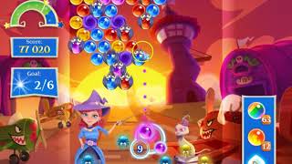 Bubble Witch 2 Saga Level 1807 with no booster & 1 bubble left
