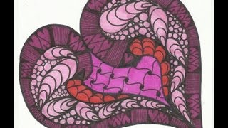 Valentine's Day Zentangle