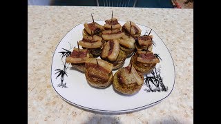 Запекаем в духовке картошку с салом и луком!!! Пальчики оближешь!!!