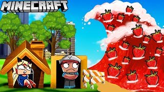 BAZA VS TSUNAMI TRUSKAWEK - MINECRAFT TSUNAMI CHALLENGE | Vito vs Bella