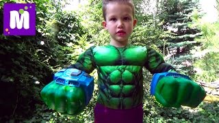 Халк большой камень с игрушками Марвел распаковка