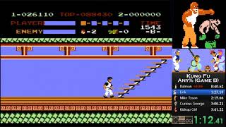 Kung Fu (Game B) NES Speedrun World Record in 3:38.42