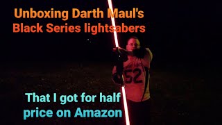 Unboxing Darth Maul's Black Series lightsaber, that I got for half price on Amazon