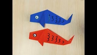 How to make carp. Origami. The art of folding paper.