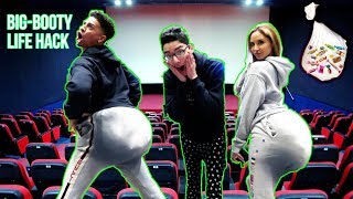 HOW TO SNEAK SNACKS INTO THE MOVIES!!! (BIG BOOTY LIFE HACK)
