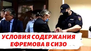 Условия Михаила Ефремова в СИЗО