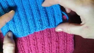 Вязание спицами. Резинка 2х2. Knitting. Elastic 2x2.