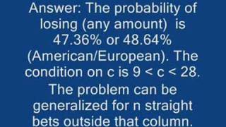 Roulette mathematics: tricks systems odds profits losses