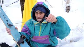 Самые простые крепления для лыж.